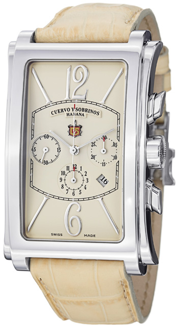 Cuervo Y Sobrinos Prominente Chronografo Mens Watch Model: 1014.1C-LIV