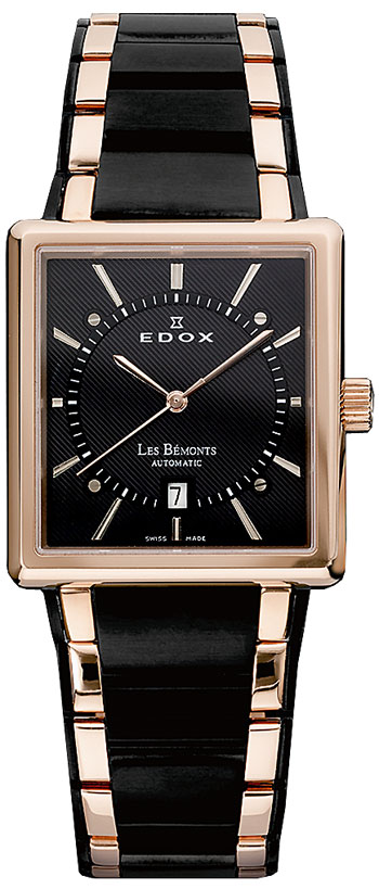 EDOX Les Bemonts Ultra Slim Automatic Mens Watch Model: 82005-357RN-NIR
