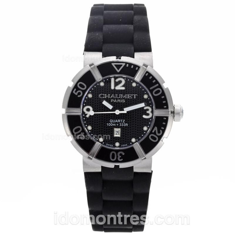 Chaumet Class One Black Dial with Rubber Strap