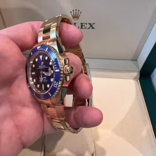 Replica Rolex Submariner Blue Dial 116619LB "Smurf" photo review