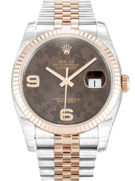Replica Rolex Datejust Chocolate Floral Dial 116231