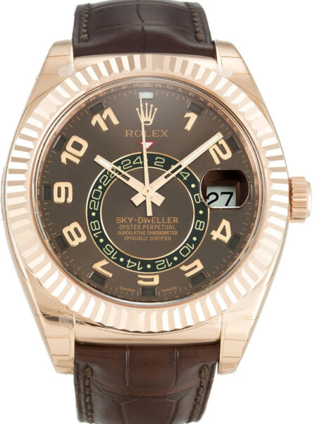 Replica Rolex Sky-Dweller Brown Dial 326135