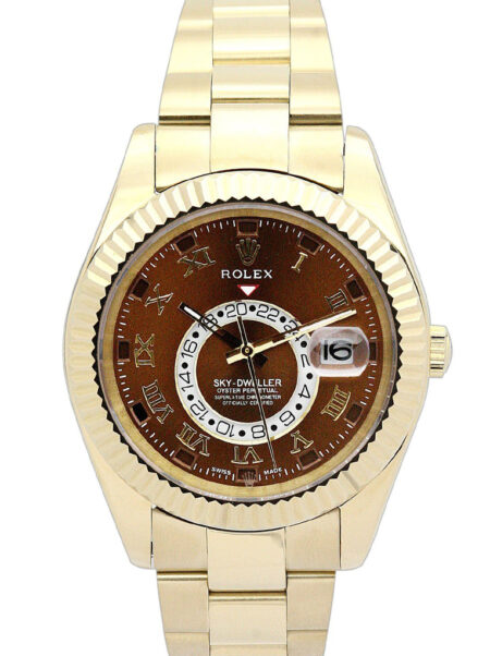 Replica Rolex Sky-Dweller Brown Dial 326938