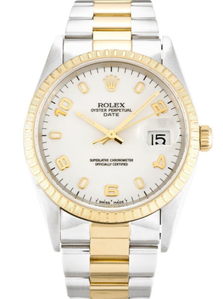 Replica Rolex Oyster Perpetual Date White Dial 15223