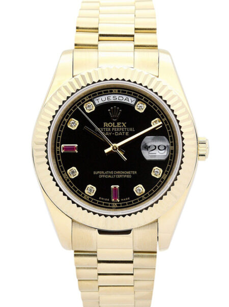 Replica Rolex Day-Date Black Dial 118238