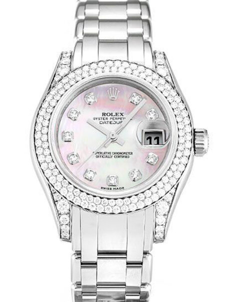 Replica Rolex Pearlmaster Mother of Pearl - Pink Dial 80359