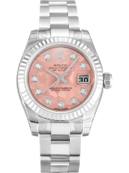 Replica Rolex Lady-Datejust Gold Dust - Pink Dial 179174