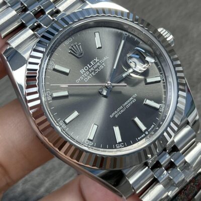 Superclone Rolex Datejust Rhodium Dial 126334 Jubilee Design Element