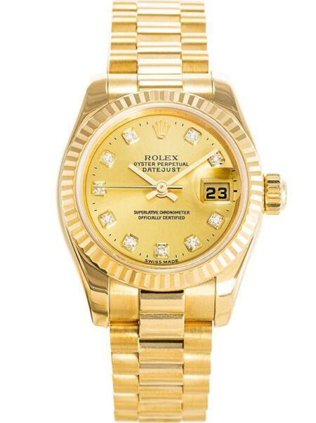 Replica Rolex Datejust Gold Dial 179178