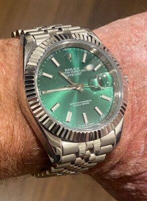 Replica Rolex Datejust Green Dial 126334 Jubilee 41 mm photo review