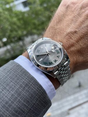 Superclone Rolex Datejust Rhodium Dial 126334 "Wimbledon" Flutted/Jubilee 41 mm photo review