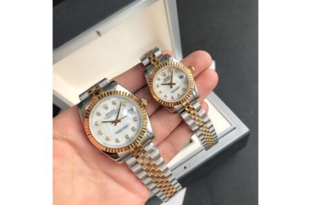 Replica Rolex Datejust RG/SS Jub White/Dial
