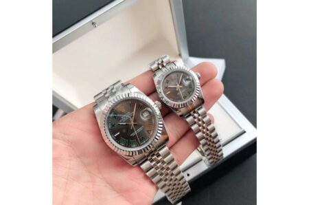 Replica Rolex Datejust SS/SS Jub Grey/Rmn