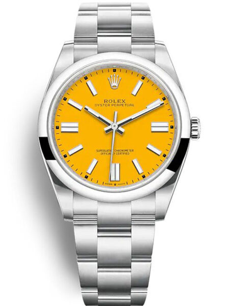 Replica Rolex Oyster Perpetual Yellow Dial 124300