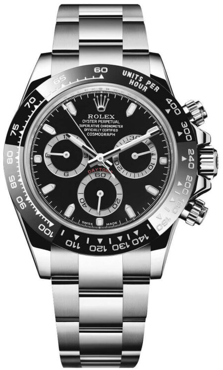 Superclone Rolex Daytona "Reverse Panda" Black Dial 116500LN
