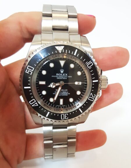 Replica Rolex Deepsea Black Dial 116660 Close-Up Focus