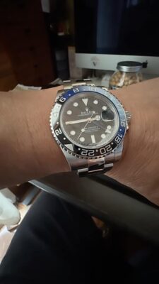 Replica Rolex GMT-Master II Black Dial 116710BLNR "Batman" photo review