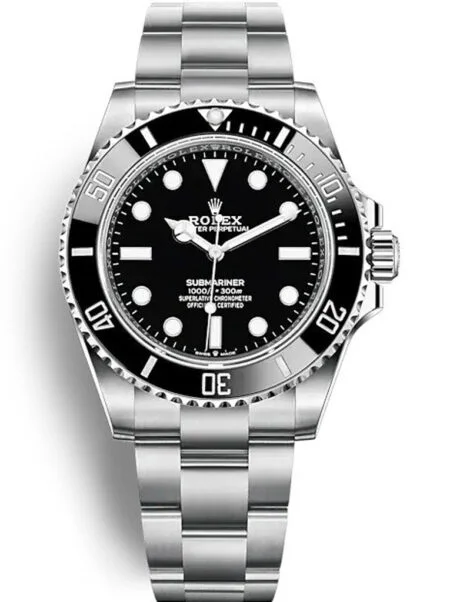 Superclone Rolex Submariner Black Dial 124060 No-Date