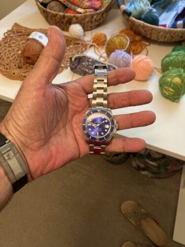 Replica Rolex Submariner Blue Dial 116619LB "Smurf" photo review