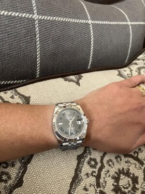 Superclone Rolex Datejust Rhodium Dial 126334 "Wimbledon" Flutted/Jubilee 41 mm photo review