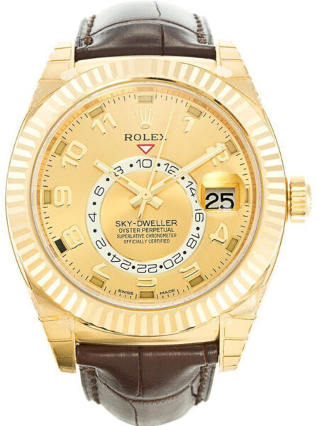 Replica Rolex Sky-Dweller Gold Dial 326138