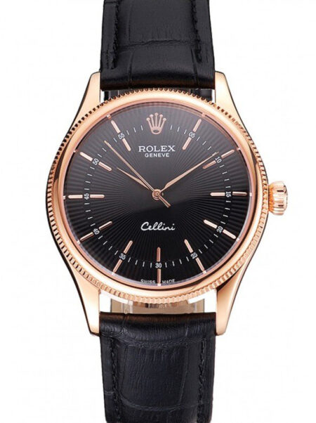 Superclone Rolex Cellini Black Dial REP016815
