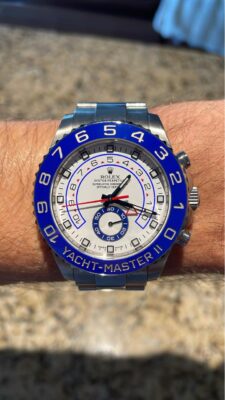 Replica Rolex Yacht-Master White Dial 116680 photo review