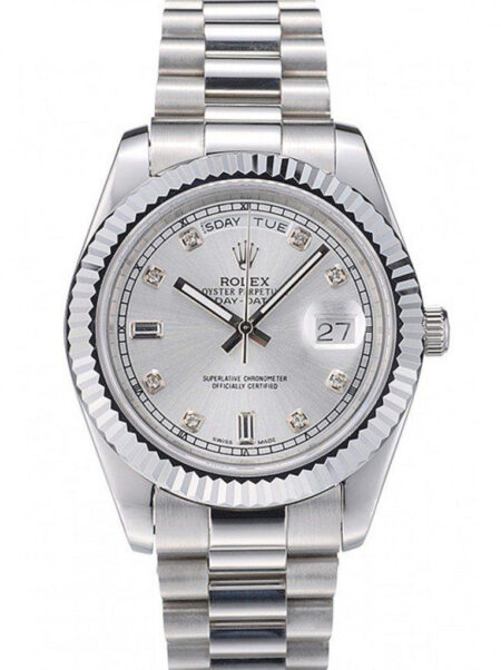 Superclone Rolex Day-Date Silver Dial 41995