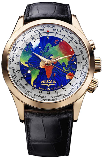 Vulcain Cloisonne The World Mens Watch Model: 100508.127L