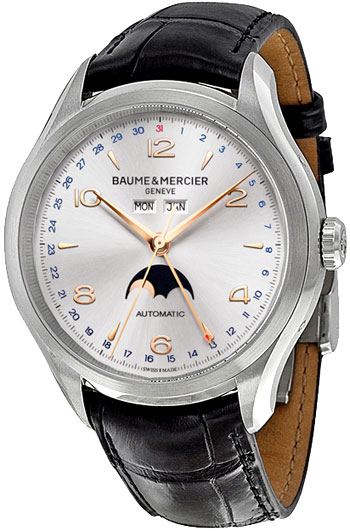 Baume & Mercier Clifton Calendar and Moonphase Mens Watch Model: 10055
