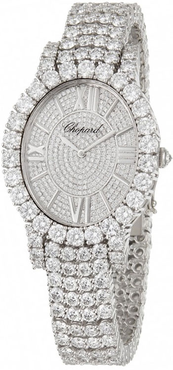 Chopard Heure Du Diamant Medium Oval Ladies Watch Model: 109420-1002