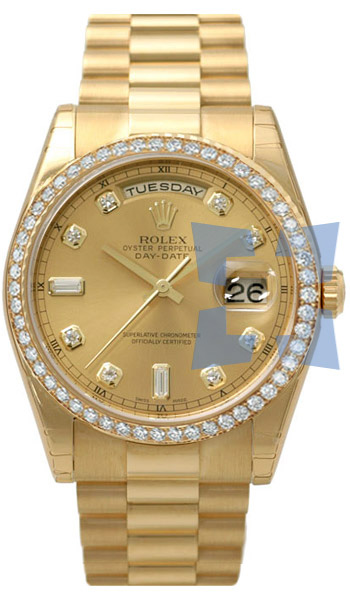 Rolex Day-Date President 36mm Mens Watch Model: 118348YGCD-DB