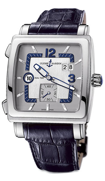 Ulysse Nardin Quadrato Dual Time Mens Watch Model: 243-92-601
