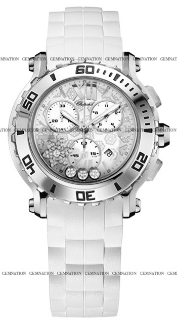 Chopard Happy Sport Round White Snowflake Ladies Watch Model: 288499-3004-RWH