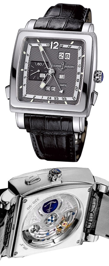 Ulysse Nardin Quadrato Dual Time Perpetual Mens Watch Model: 320-90.69