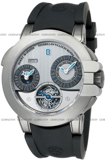 Harry Winston Z5 Tourbillon World Time Mens Watch Model: 400-MATTZ45ZC-WA