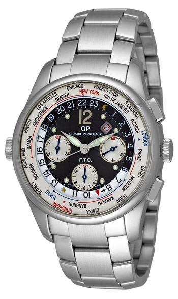 Girard-Perregaux World Timer WW.TC Financial Chronograph Mens Watch Model: 49805-11-255-11A