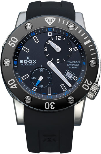 EDOX Wave Rider Regulator Mens Watch Model: 77001-TIN-NIBU