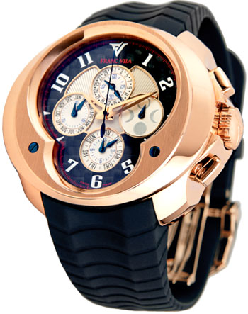 Franc Vila Chronograph Master Quantieme Mens Watch Model: 8.03-FVa129-A-RG-GS-rbr