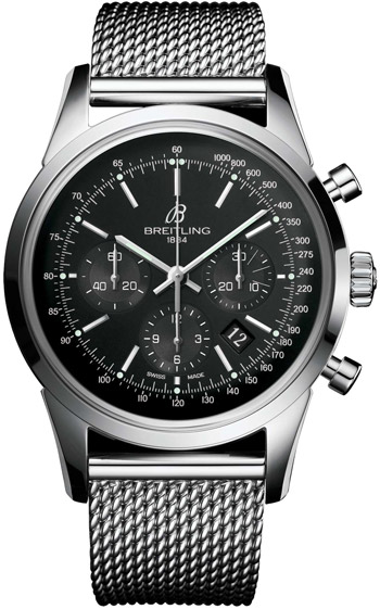 Breitling Transocean Chronograph Mens Watch Model: AB015212-BA99-SS