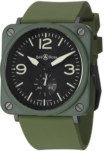 Bell & Ross BRS Military Ceramic Unisex Watch Model: BRS-MLTRYCRMCRB