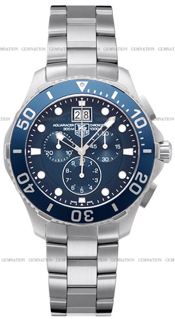 Tag Heuer Aquaracer 5 Chronograph Grand-Date Mens Watch Model: CAN1011.BA0821