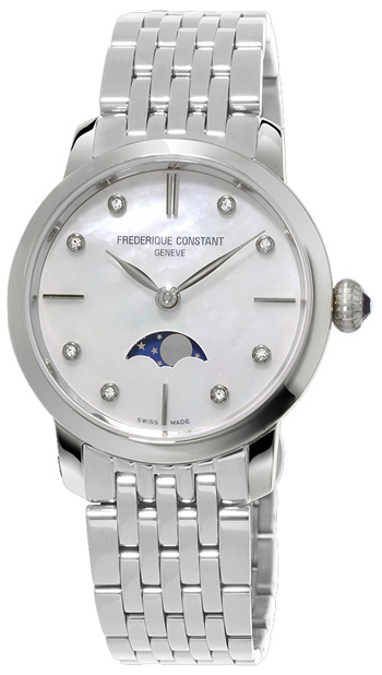 Frederique Constant Slim Line Moonphase Ladies Watch Model: FC-206MPWD1S6B