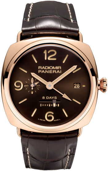 Panerai Special Editions Radiomir 8 Days GMT Oro Rosso Mens Watch Model: PAM00395