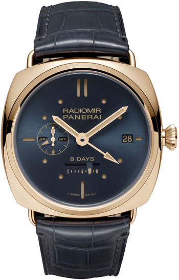 Panerai Radiomir 8 Days GMT Oro Rosso Mens Watch Model: PAM00538