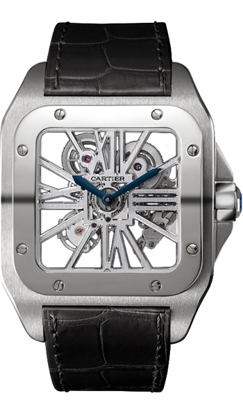 Cartier Santos 100 Skeleton Watch Mens Watch Model: W2020018