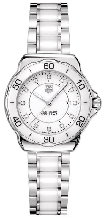 Tag Heuer Formula 1 Steel and Ceramic Diamond Dial 32mm Ladies Watch Model: WAH1315.BA0868