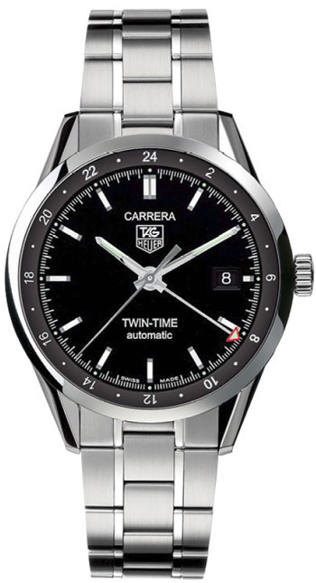 Tag Heuer Carrera Twin Time Mens Watch Model: WV2115.BA0787
