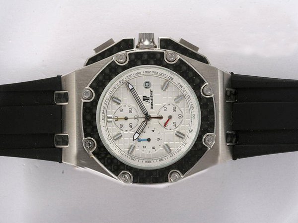 Audemars Piguet Royal Oak Offshore 26030I0.OO.D001IN.01 White Dial Round Black Rubber Strap Watch