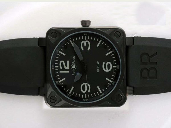 Bell Ross BR01-94 Chronograph BR01-94 Black Dial Carbon 46x46mm PVD Case Watch